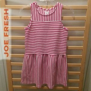 Joe Fresh pink striped kids dress